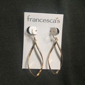 Gold drop dangle earrings